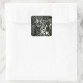 Ja oder nein? 1781, Gravur von N. Thomas Quadratischer Aufkleber (Tasche)