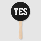 Ja oder Nein, Schwarzweiß-Weiß-Typografie Fächer (Vorderseite)