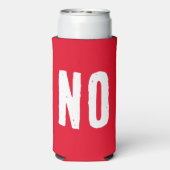 JA oder NEIN. Witziges Zitat. Rot und Grün Selters Dosenkühler (Seltzer Rückseite)
