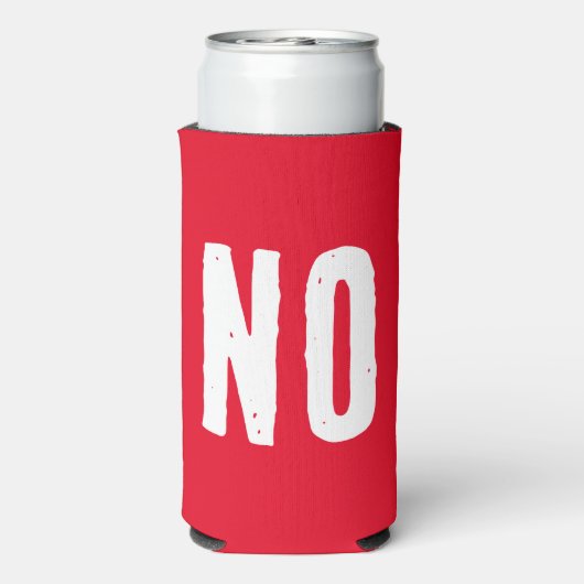 JA oder NEIN. Witziges Zitat. Rot und Grün Selters Dosenkühler (Seltzer Rückseite)