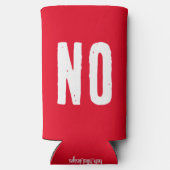 JA oder NEIN. Witziges Zitat. Rot und Grün Selters Dosenkühler (Rückseite)