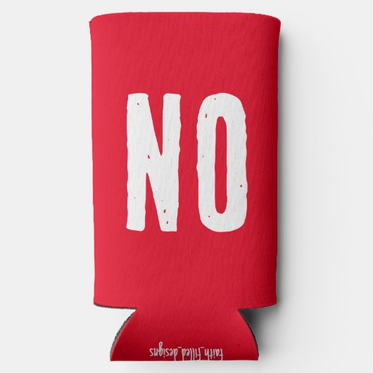 JA oder NEIN. Witziges Zitat. Rot und Grün Selters Dosenkühler (Rückseite)