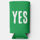 JA oder NEIN. Witziges Zitat. Rot und Grün Selters Dosenkühler (Vorderseite)