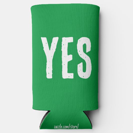 JA oder NEIN. Witziges Zitat. Rot und Grün Selters Dosenkühler (Vorderseite)