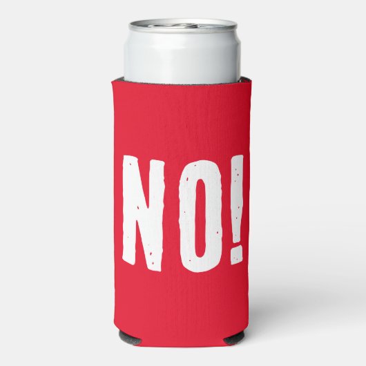 JA! ODER NEIN! Witziges Zitat. Rot und Grün Selters Dosenkühler (Seltzer Rückseite)