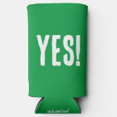 JA! ODER NEIN! Witziges Zitat. Rot und Grün Selters Dosenkühler (Vorderseite)