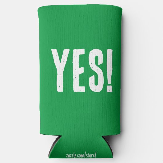 JA! ODER NEIN! Witziges Zitat. Rot und Grün Selters Dosenkühler (Vorderseite)