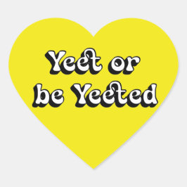 Ja oder wird gekocht - sonniges ästhetisches Herz Herz-Aufkleber