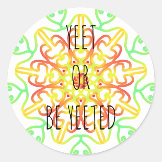 Ja oder wird gewartet runder aufkleber (Vorderseite)