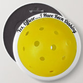 "Ja, Offizier bin ich Dinking" Pickleball gewesen Button (Vorne & Hinten)
