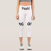 Ja! OMG TEXT WOMENS SUITE Capri Leggings (Vorderseite)