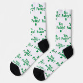 Ja Paddy Funny St. Paddy's Day Socken (Linkes Detail)