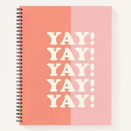 Ja! Positiv Aufblühen Inspirierend Rosa und Korall Notizblock