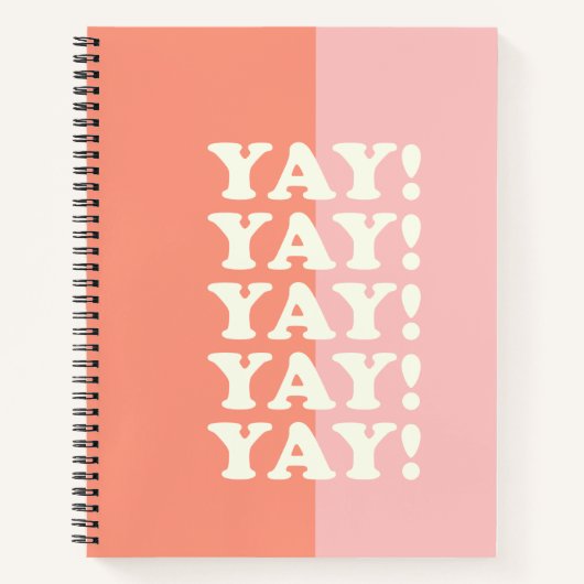 Ja! Positiv Aufblühen Inspirierend Rosa und Korall Notizblock (Vorderseite)