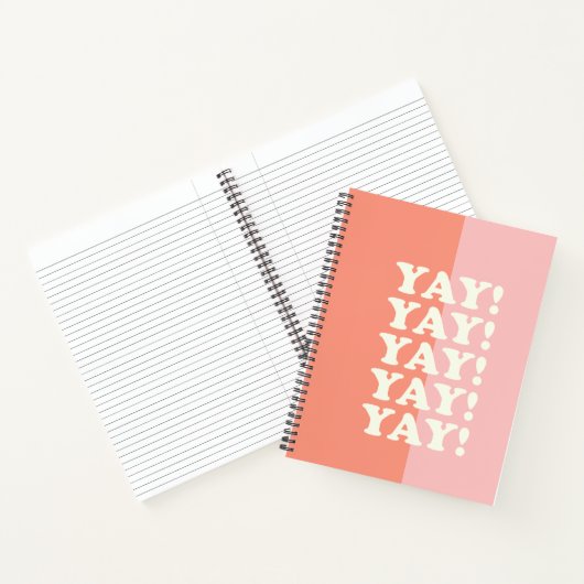 Ja! Positiv Aufblühen Inspirierend Rosa und Korall Notizblock (Innenseite)