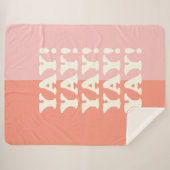 Ja! Positiv Aufblühen Inspirierend Rosa und Korall Sherpadecke (Vorderseite (Horizontal))