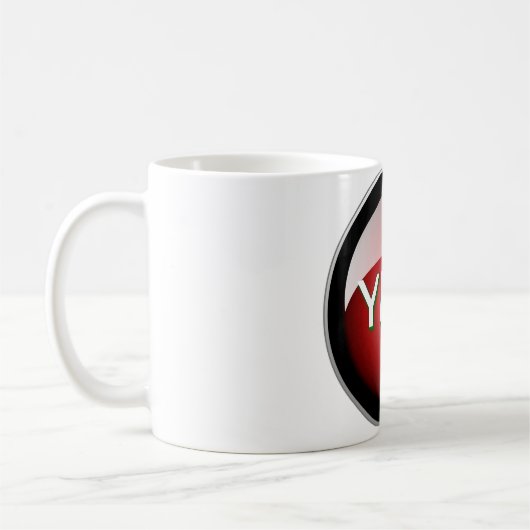 JA! Power Button - Red Gloss Edition Kaffeetasse (Links)