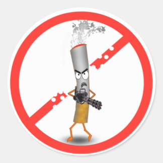 Ja rauchen runder aufkleber