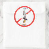 Ja rauchen runder aufkleber (Tasche)