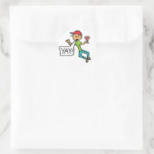 Ja! Runder Aufkleber (Tasche)