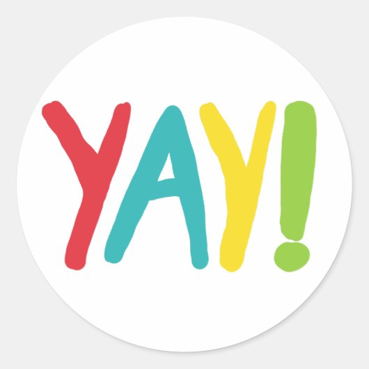 Ja! Runder Aufkleber (Vorderseite)