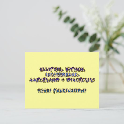 Ja! Satzzeichen! Postkarte (Stehend Vorderseite)