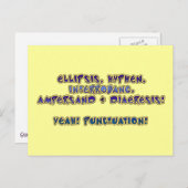 Ja! Satzzeichen! Postkarte (Vorne/Hinten)