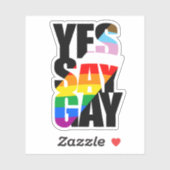 JA SAY GAY AUFKLEBER (Blatt)