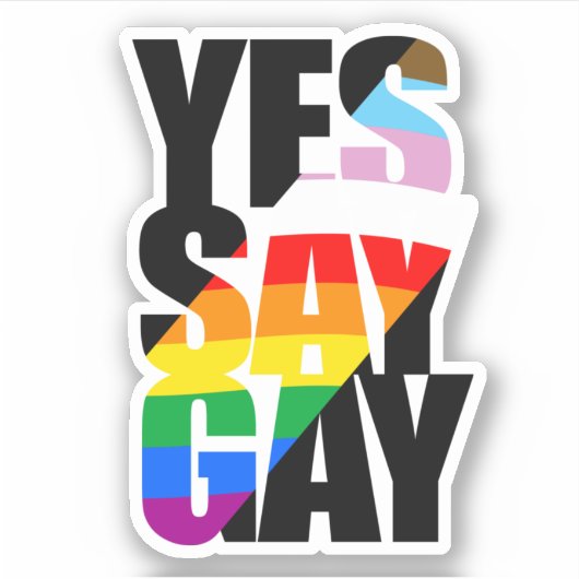 JA SAY GAY AUFKLEBER (Vorderseite)