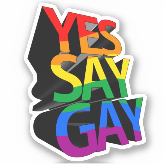 Ja Say Gay Aufkleber (Vorderseite)