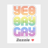 Ja Say Gay Aufkleber (Blatt)