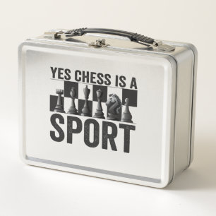 Ja Schach ist ein Geschenk für Sport Funny Schach  Metall Brotdose