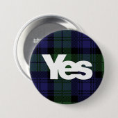 Ja schottischer UnabhängigkeitTartan 2014 Button (Vorne & Hinten)