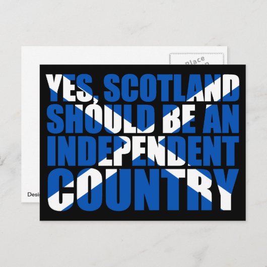 Ja, Schottland sollte ein unabhängiges Land sein, Postkarte (Vorne/Hinten)