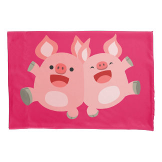 JA! Schweine niedlicher Cartoon Kissenbezug