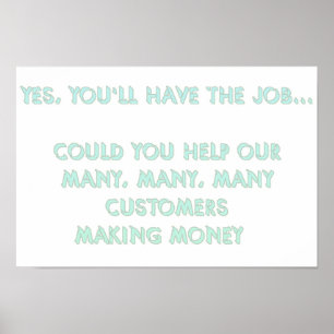 Ja, Sie haben den Job Nr. 2 Poster
