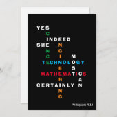 Ja, sie kann die Ermutigungskarte STEM (Vorne/Hinten)