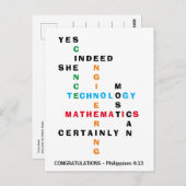 JA, SIE KANN GRIECHENLAND STEM gratulieren Postkarte (Vorne/Hinten)