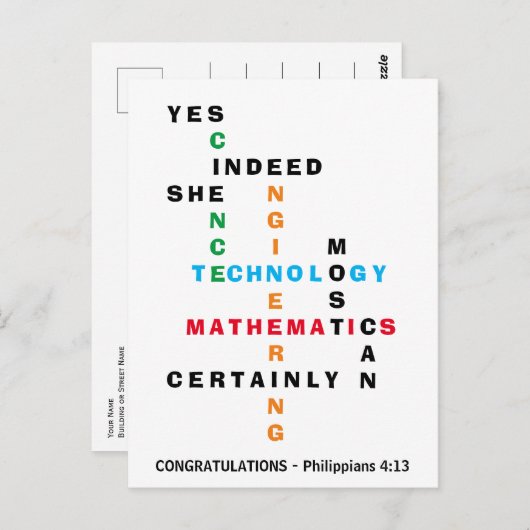 JA, SIE KANN GRIECHENLAND STEM gratulieren Postkarte (Vorne/Hinten)