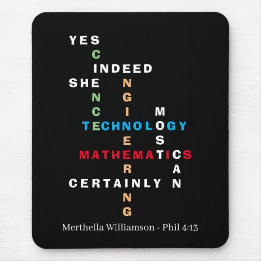 JA, SIE KANN Motivierend STEM Mousepad (Vorne)