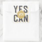 Ja, Sie können 3 Quadratischer Aufkleber (Tasche)