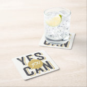 Ja, Sie können 3 Rechteckiger Pappuntersetzer (Vor Ort)