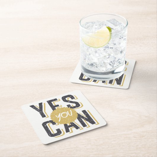 Ja, Sie können 3 Rechteckiger Pappuntersetzer (Vor Ort)