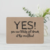 Ja, Sie können Betrunkene BRIDESMAID CARD bekommen Einladung (Stehend Vorderseite)