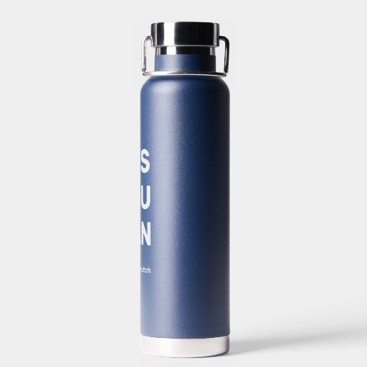 Ja, Sie können | Einfache Personalisierte Bezeichn Trinkflasche (Rückseite)