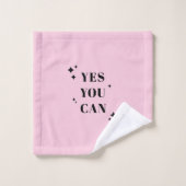 Ja, Sie können inspirierendes Zitat Badhandtuch Set (Waschlappen)