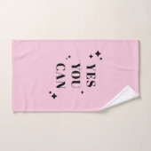 Ja, Sie können inspirierendes Zitat Badhandtuch Set (Handtuch)