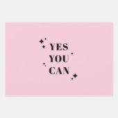 Ja, Sie können inspirierendes Zitat Geschenkpapier Set (Vorderseite 3)