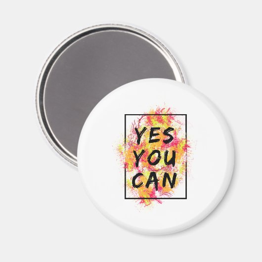 Ja, Sie können - Kühlschrank Magnet (Vorderseite/Rückseite)