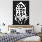 Ja, Sie können Rocketship Leinwanddruck (Insitu (Schlafzimmer))